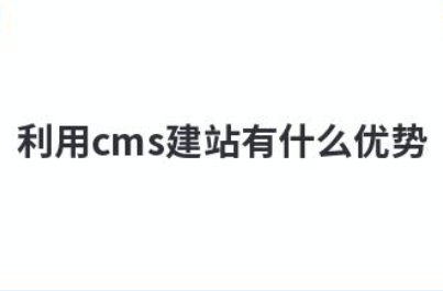 利用cms建站有什么优势